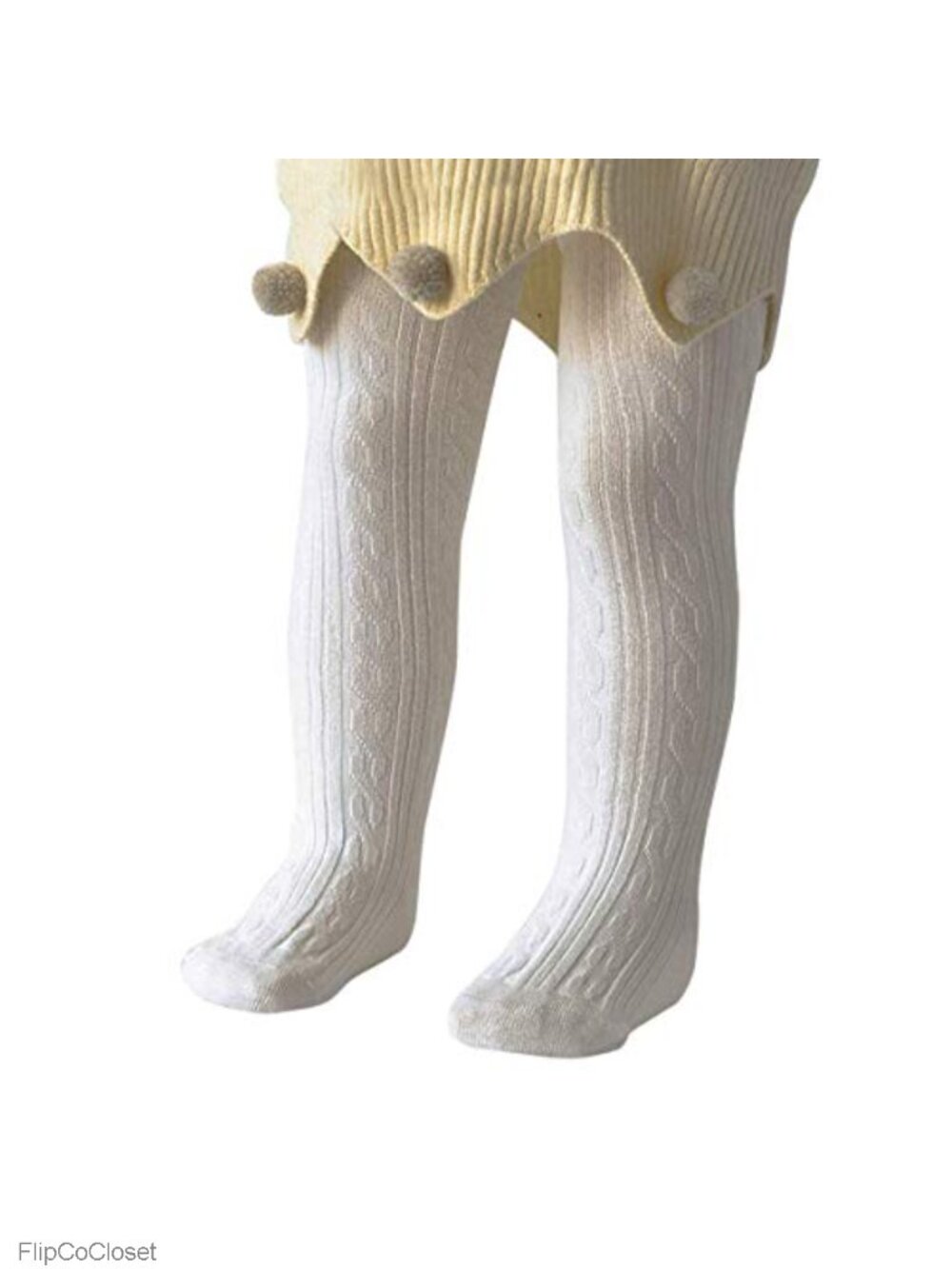 Cable Knit Toddler Tights Seamless Cotton Leggings Stockings